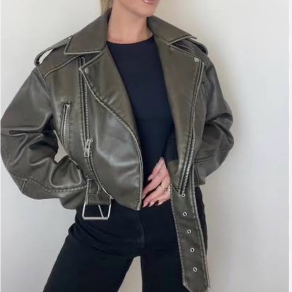 viral zara leather jacket - Picture 3 of 7